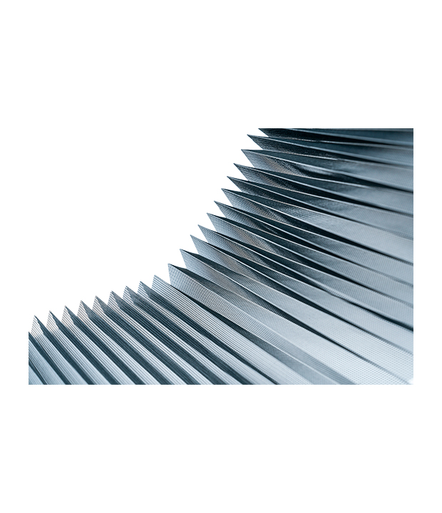 Polyester foldet mesh